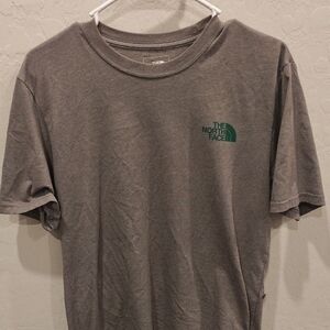 The North Face Gray Tee with Green Logo
